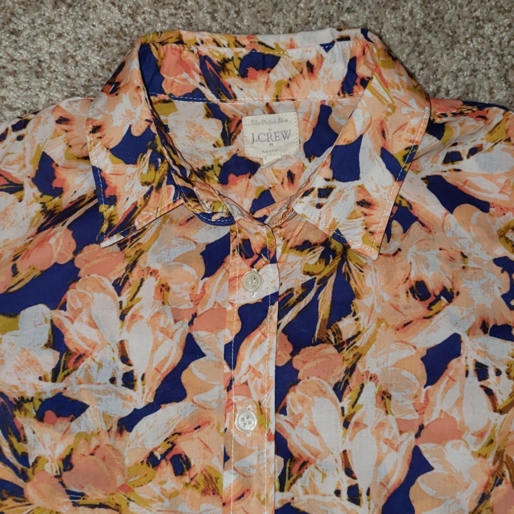 J Crew tropical button down shirt